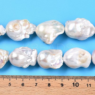 Natural Baroque Pearl Keshi Pearl Beads Strands PEAR-S019-05D-1