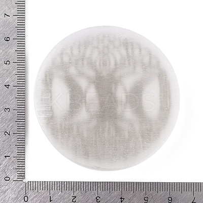 Flat Round Natural Selenite Slice Coasters DJEW-C015-02D-01-1