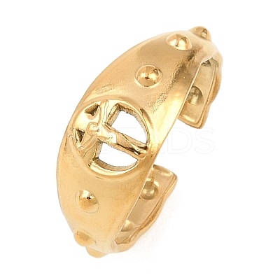 304 Stainless Steel Cuff Open Rings for Women LS-RJEW-G369-01G-1