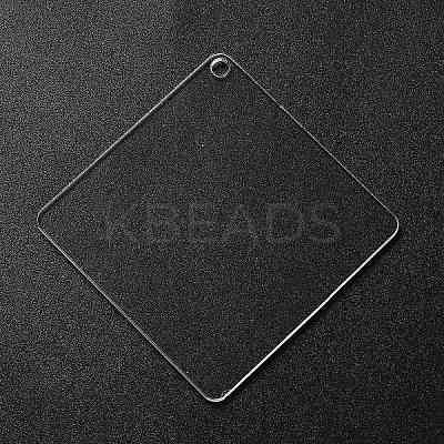 Transparent Acrylic Blank Pendants TACR-Z003-01B-1