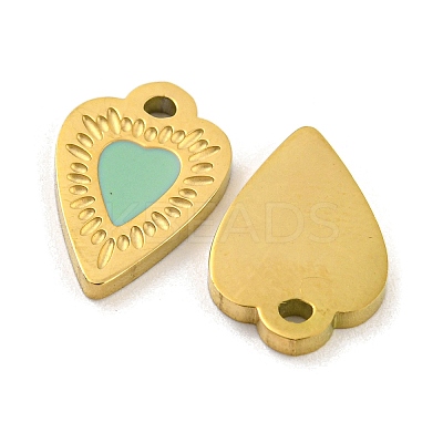 316 Surgical Stainless Steel Enamel Charms STAS-M073-42A-02G-1