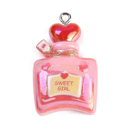 UV Plating Opaque Resin Pendants RESI-R458-04C-1