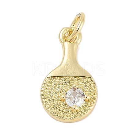 Brass Micro Pave Cubic Zirconia Pendants KK-Q028-62G-1