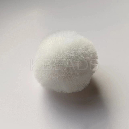 Handmade Faux Rabbit Fur Pom Pom Ball Covered Pendants WOVE-F021-A21-1
