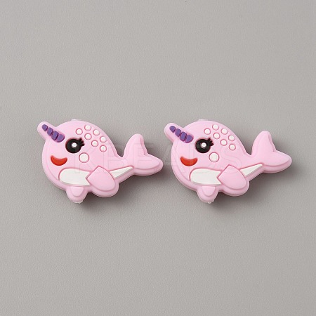 Whale Food Grade Eco-Friendly Silicone Beads SIL-WH0018-006E-1