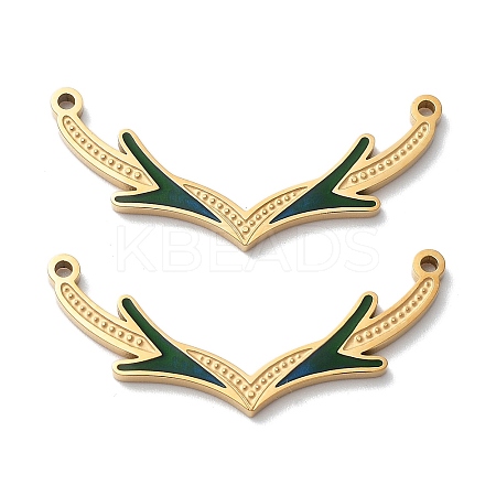 Ion Plating(IP) 304 Stainless Steel Enamel Pendants STAS-M340-03G-1