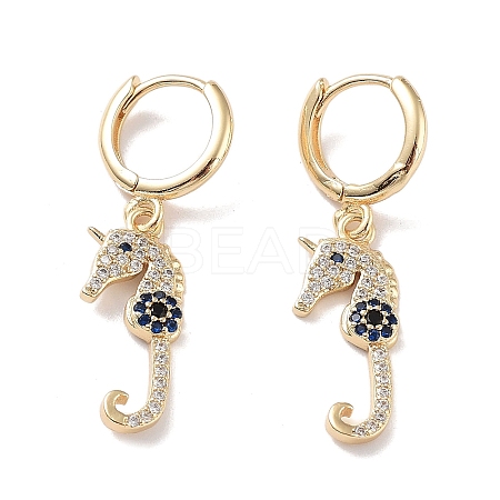 Real 18K Gold Plated Brass Dangle Leverback Earrings EJEW-L269-027G-02-1