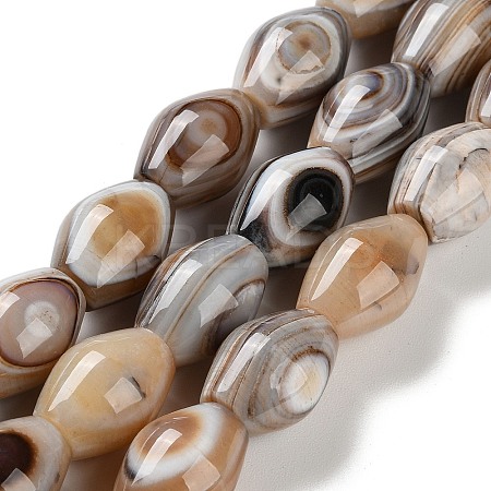 Natural Eye Agate Beads Strands G-NH0019-D03-03-1