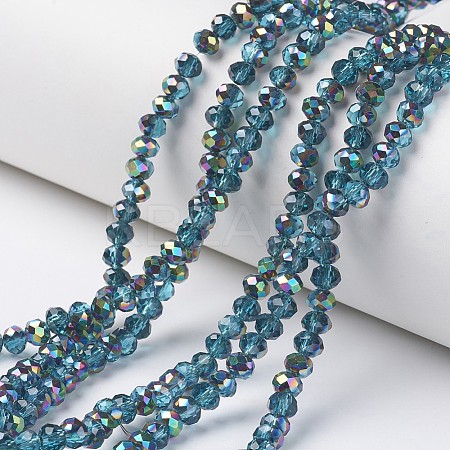 Electroplate Transparent Glass Beads Strands LS-EGLA-A034-T6mm-Q12-1