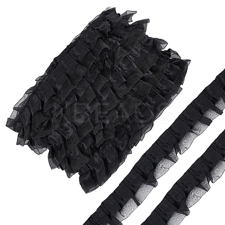 20M Double Satin Lace Edge Trim Organza Lace Ribbon OCOR-UN0001-02B-1