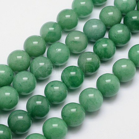 Round Natural Green Aventurine Bead Strands G-L419-58-1