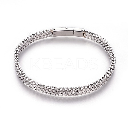 1Pc 304 Stainless Steel Mesh Bracelets BJEW-DJ0001-67-1