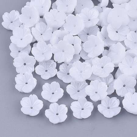 Opaque Resin Bead Caps LS-RESI-T040-031B-1