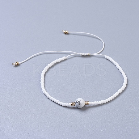 Nylon Thread Braided Beads Bracelets BJEW-JB04346-10-1