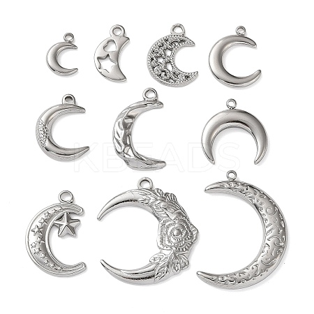 10Pcs 304 Stainless Steel Pendants STAS-P426-11P-1