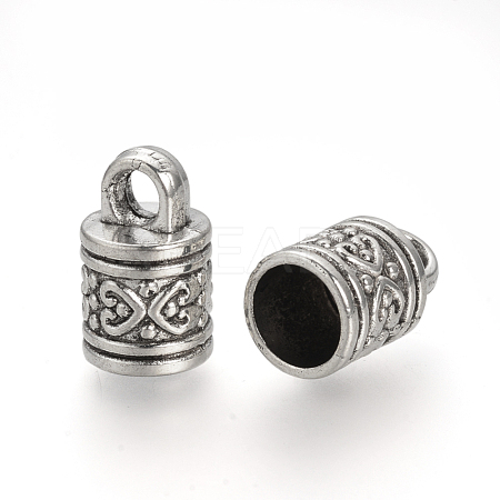 Tibetan Style Alloy Cord Ends TIBE-Q075-01AS-LF-1