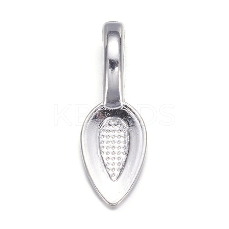 Tibetan Style Alloy Glue-on Flat Pad Bails LS-TIBEP-AB3348Y-S-NF-1