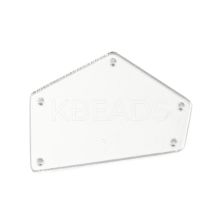 Translucent Acrylic Connector Charms MACR-G065-10A-02-1