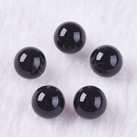 Natural Black Onyx Beads G-K275-32-6mm-1