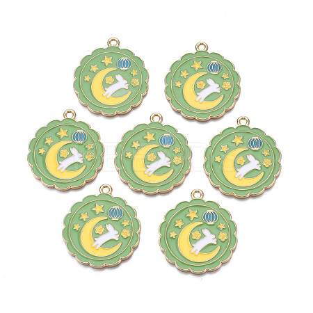 Alloy Enamel Pendants ENAM-N055-104B-1
