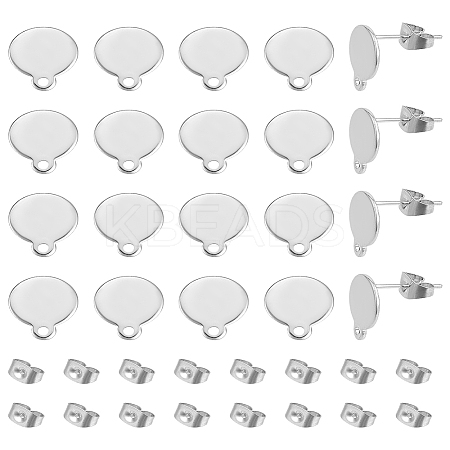 20Pcs 304 Stainless Steel Stud Earring Findings STAS-LP0001-77-1