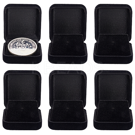 Square Velvet Medal Storage Boxes CON-WH0087-88-1