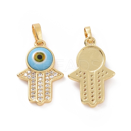 Brass Micro Pave Cubic Zirconia Pendants ZIRC-F136-02G-02-1