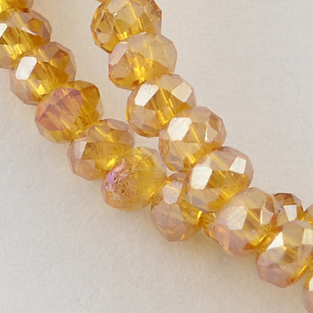 Electroplate Glass Beads Strands EGLA-R048-2mm-25-1