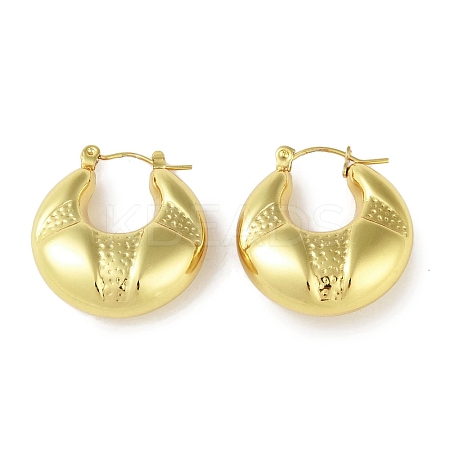 Ion Plating(IP) 304 Stainless Steel Hoop Earrings for Women STAS-I304-07G-1