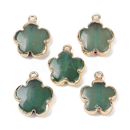 Natural Green Aventurine Pendants G-P566-01G-09-1
