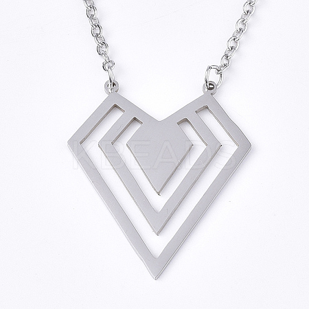 Non-Tarnish 201 Stainless Steel Pendant Necklaces LS-NJEW-T009-JN106-1-40-1