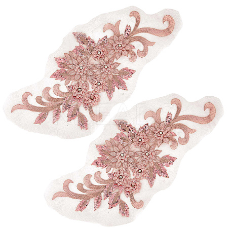 Flower Blossom Sequin Appliques DIY-WH0407-01-1