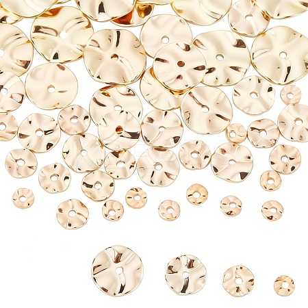 40Pcs 4 Style Brass Beads KK-PH0009-08-1