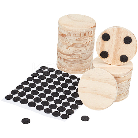 30Pcs Wooden Cup Mats AJEW-CN0002-10-1