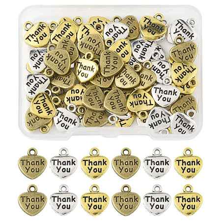 60Pcs 3 Colors Tibetan Style Alloy Charms FIND-FS0004-52-1
