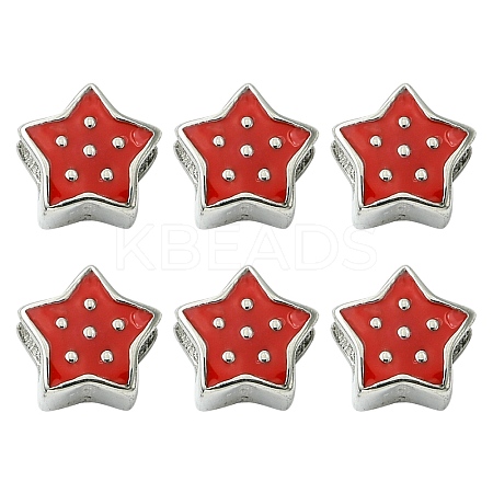 6Pcs 304 Stainless Steel European Beads STAS-CJ0002-59-1