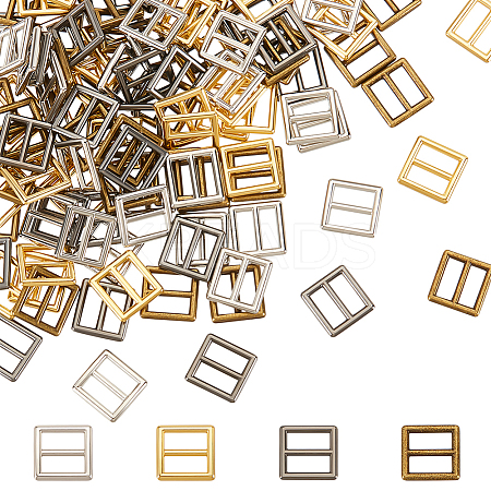 240Pcs 4 Colors Alloy Slider Buckles DIY-FG0004-81-1