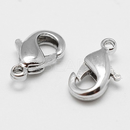 Brass Lobster Claw Clasps KK-P058-01P-NR-1