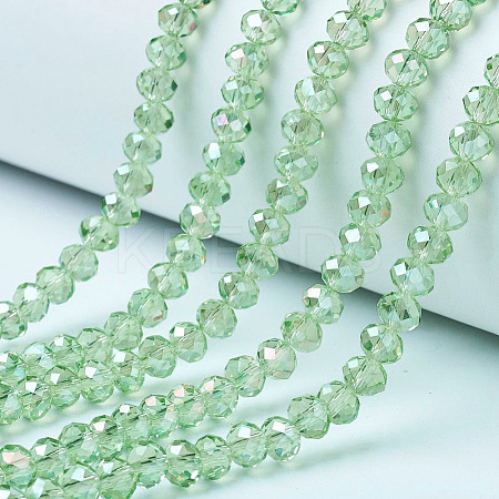 Electroplate Glass Beads Strands X-EGLA-A034-T4mm-B17-1