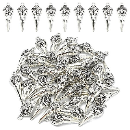 50Pcs Gothic Style Tibetan Style Alloy Pendants FIND-YW0008-51-1