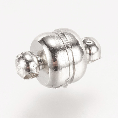 Brass Magnetic Clasps with Loops KK-H361-N-NR-1