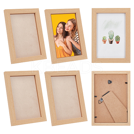 Wood with Acrylic Rectangle Picture Frame AJEW-WH0475-06B-1