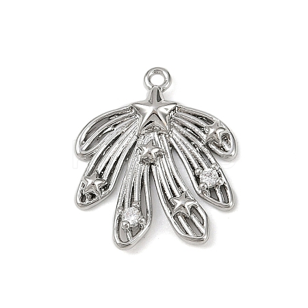 Brass Pave Clear Cubic Zirconia Pendants LS-KK-L238-30P-1