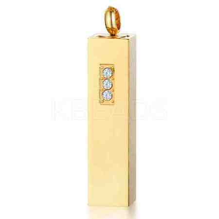 Openable Stainless Steel Rhinestone Memorial Urn Ashes Bottle Pendant BOTT-PW0005-29A-1