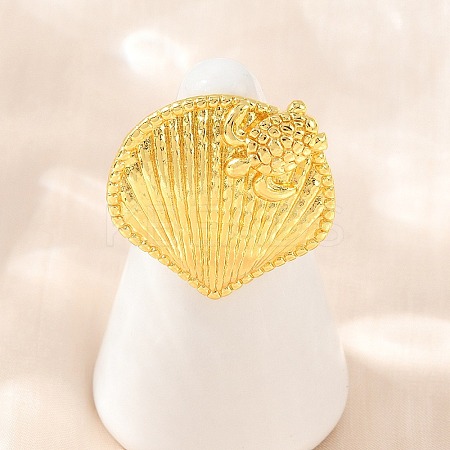 Ocean Brass Cuff Open Rings KK-CBA5A76-04G-03-1