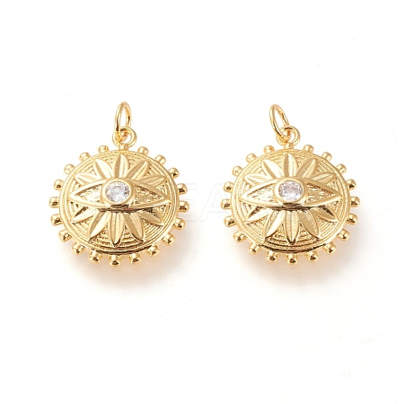 Brass Pendants ZIRC-L098-026G-1