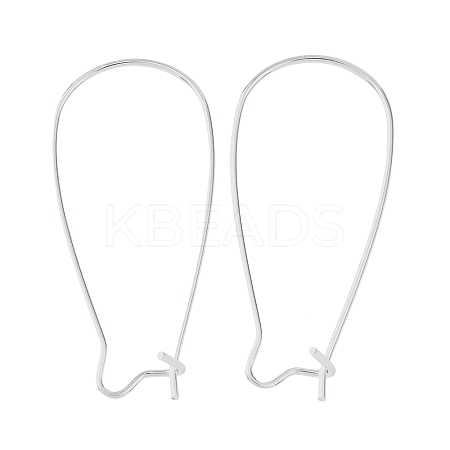 Brass Hoop Earrings Findings Kidney Ear Wires KK-EC221-NFS-NF-1