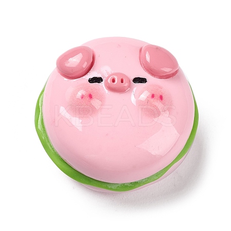 Opaque Resin Cute Pig Imitation Food Decoden Cabochons CRES-M016-01E-1