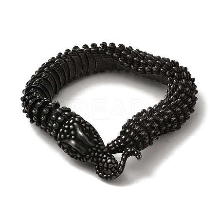 304 Stainless Steel Snake Bracelets for Women Men BJEW-Q341-01B-1