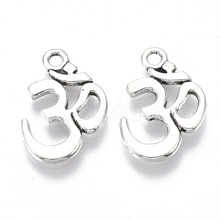 Yoga Tibetan Style Alloy Pendants TIBE-R317-018AS-LF-1